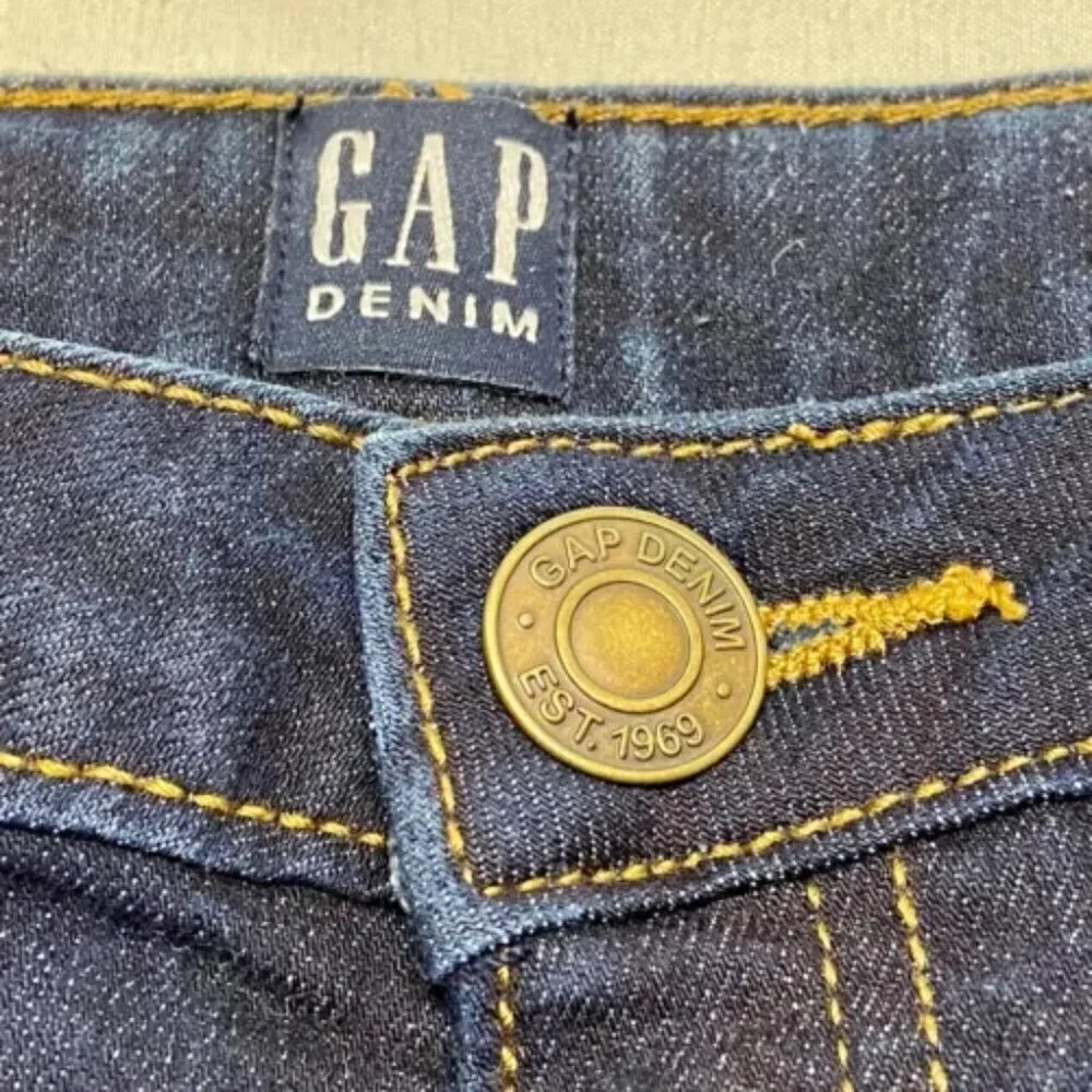 Gap Denim Jeans Girls Size 14 Regular Stretch Super Skinny Dark‎ Wash EUC